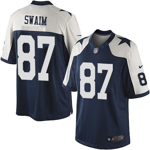 Men's Limited Geoff Swaim Nike Jersey Navy Blue Alternate - #87 Throwback NFL Dallas Cowboys